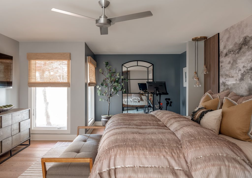 modern bedroom with neutral tones